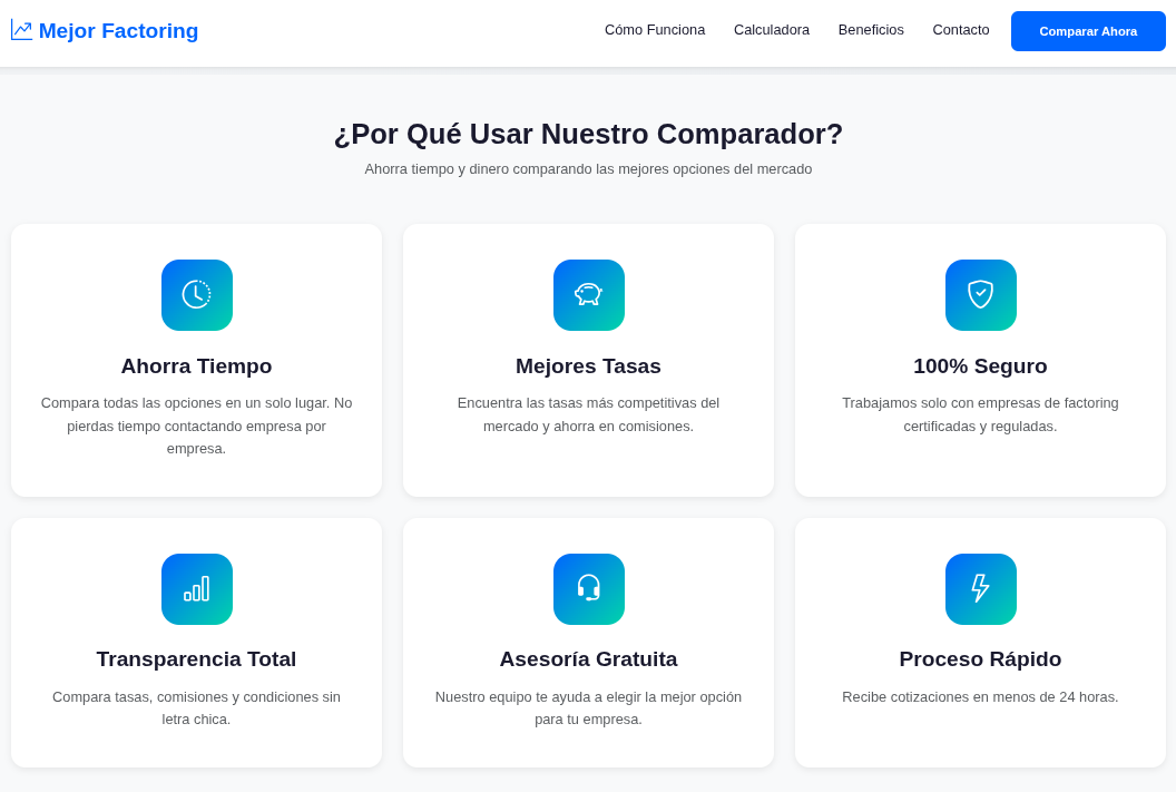 Comparador de Factoring
